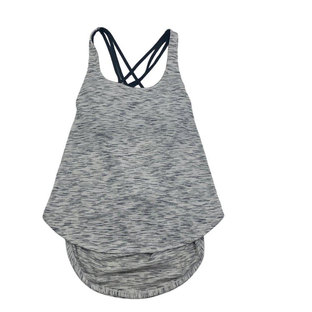 Lululemon Free To Be Serene Tank Tiger Space Dye Blk/White/Deep Coal Women's 10 - Picture 2 of 7